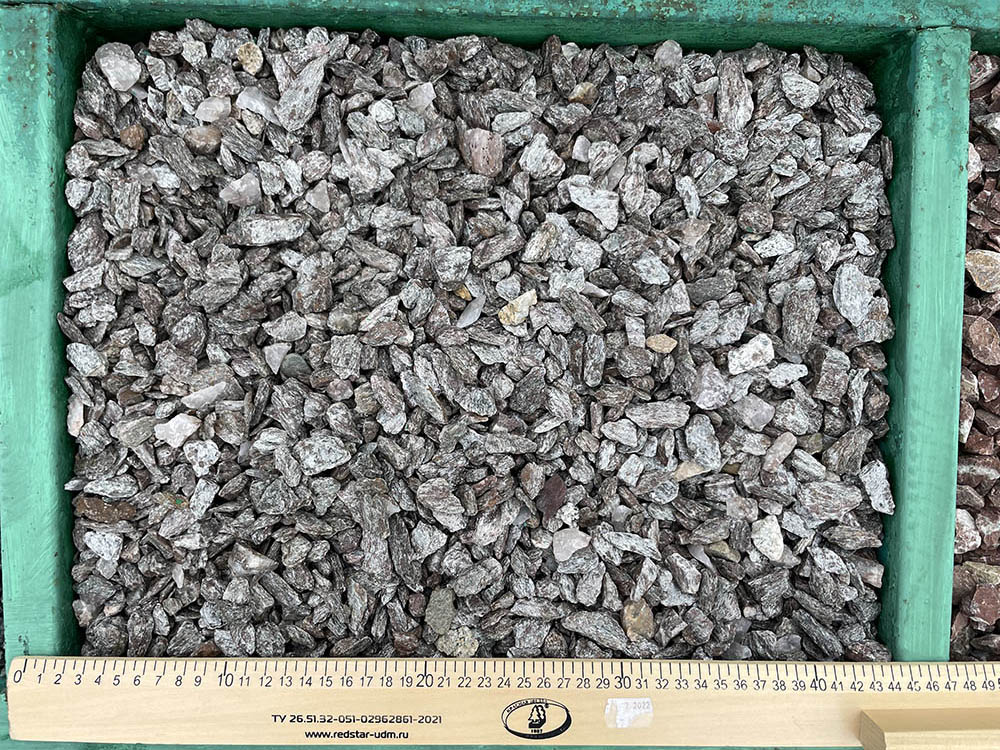 Крошка сланец серебряная